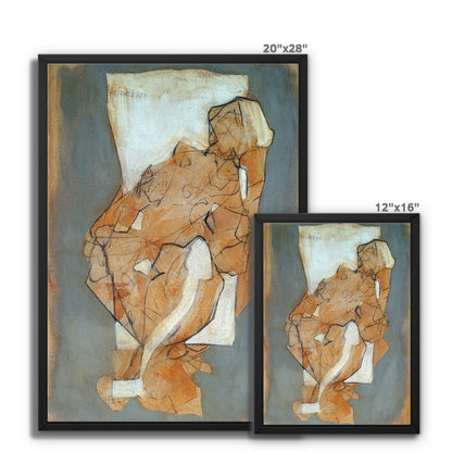 Seated Figure Framed Canvas