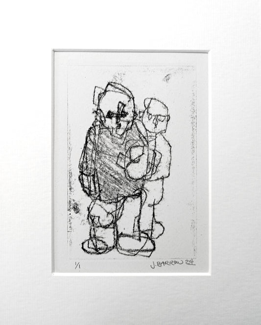 Blokes - Monoprint